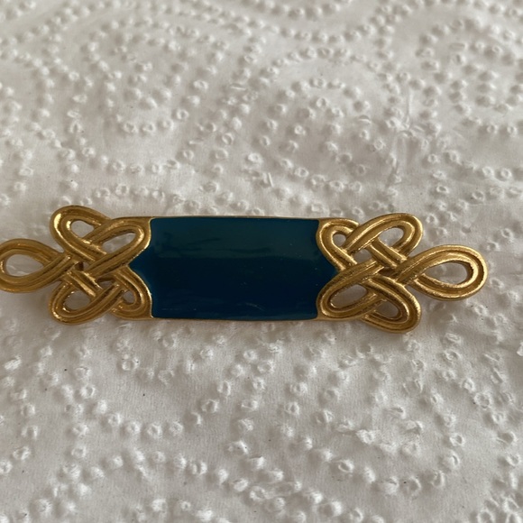 Gold and Blue Collar Pin - Picture 3 of 4